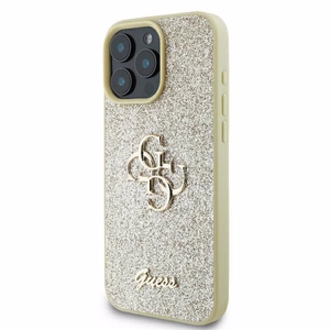 Guess Fixed Glitter Big 4G Ümbris jaoks iPhone 16 Pro - Kuldne