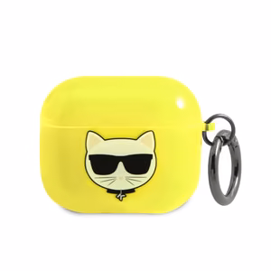 Karl Lagerfeld Choupette ümbris AirPods 3 jaoks - kollane