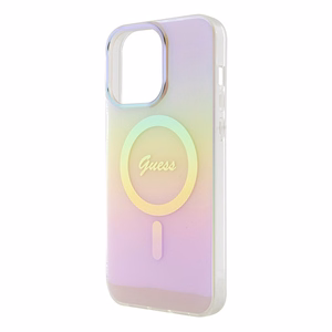 Guess GUHMP15XHITSP iPhone 15 Pro Max 6.7" roosa/roosa hardcase IML Iridescent MagSafe