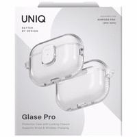 Uniq Glase Pro Ümbris jaoks AirPods Pro 3 Lock Ümbris - Läbipaistev