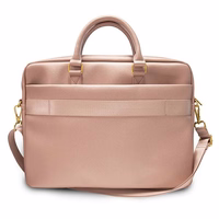 Guess Saffiano Script 16" Laptop Bag - roosa