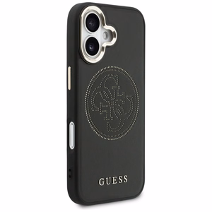 Guess Perforated 4G MagSafe чехол для iPhone 17 чёрный