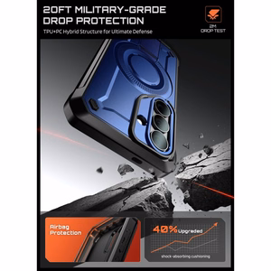 Supcase Unicorn Beetle Pro Mag MagSafe 2-komplektne ümbris Samsung Galaxy S26-le - mereväe sinine ja must