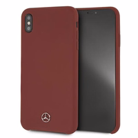 Mercedes Silicone Line ümbris iPhone Xs Max'ile - punane