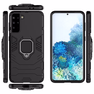 Ring Armor tough hybrid case cover + magnetic holder for Samsung Galaxy S22 + (S22 Plus) black