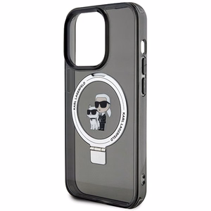 Karl Lagerfeld KLHMP15LHMRSKCK iPhone 15 Pro 6.1" must/must hardcase Ring Stand Karl&Choupette MagSafe