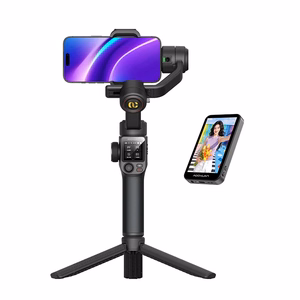 AOCHUAN S3 stabilisaator lisaekraaniga (must)