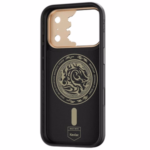 Must Benks Magnetic Armor Pro Knight kevlari ja metallraamiga ümbris (C.K.FL.AP.GD.B072) mudelitele iPhone 18 Pro / iPhone 17 Pro Camera Controli nupuga