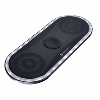 Juhtmevaba laadija Forcell F-Energy Ellipse 3w1 Qi QC 15W compatible with Apple + kaabel USB C do USB A must