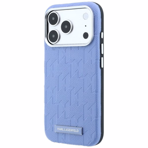 KARL LAGERFELD ümbris mudelile IPHONE 18 Pro/17 Pro ühildub MagSafe'iga (Mono Resin Logo) (värv: helesinine)