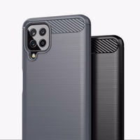Carbon Case Paindlik kate TPU ümbris Samsung Galaxy A22 4G musta