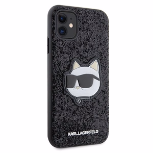 Karl Lagerfeld KLHCN61G2CPK iPhone 11 / Xr 6.1" чёрный/чёрный хардкейс Glitter Choupette Patch