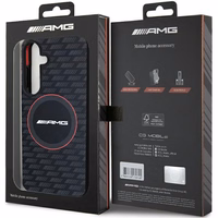 AMG Silicone Carbon Pattern MagSafe ümbris jaoks Samsung Galaxy S24+ - must