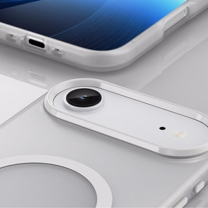 Magnetic Abrasive iPhone 17 Air Ümbris Compatible with MagSafe - Matt Valge