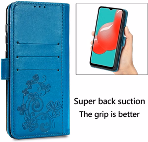 Ümbris Flower Book Samsung A165 A16 4G/A166 A16 5G sinine