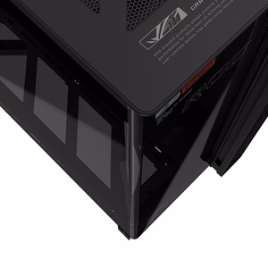 ASUS ROG CRONOX GR801 CURVE TG ARGB must keskmise tornmõõduga arvutikorpus