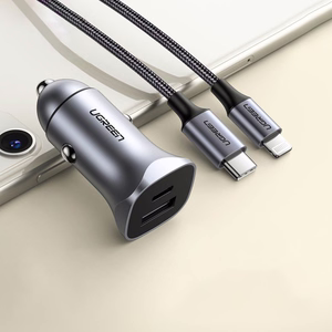 Car laadija Ugreen CD130 USB-C/USB-A 30W hall