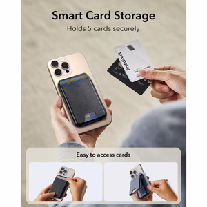 ESR Classic RFID-kaitsega MagSafe magnetiline telefoni kaarditasku koos toega – must