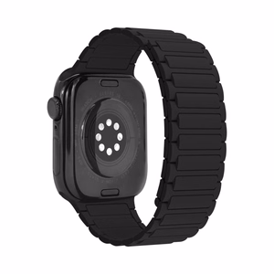 Mobilize silikoonist kellarihm - magnetiline - Apple 42/44/45/49mm - must