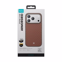 Benks Magnetic Armor Pro Armor Grid Kevlar Case Metal Frame 600D (YB69) Iphone 17 Pro jaoks oranž