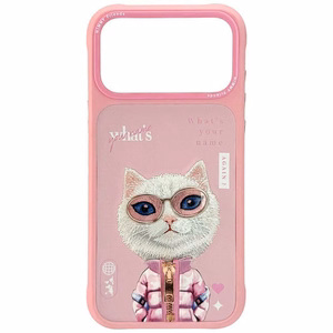Nimmy Cool&Cute 2.0 Cat Ümbris jaoks iPhone 17 Pro Max - Roosa