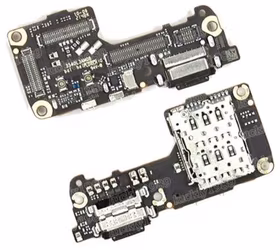 Flex Xiaomi 12 5G/12X 5G/12S 5G koos charging connector ja microphone, SIM card contact original (service pack)