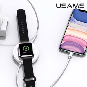 Laadija USAMS CC096 iWatch must + lightning kaabel