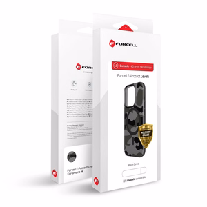 Ümbris jaoks iPhone 16 PLUS Forcell F-Protect Levels Dual Layer 4D technology compatible with Magsafe Military Drop-Test must camo