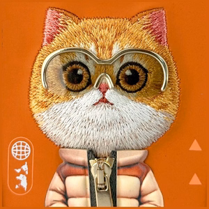 Чехол Nimmy Cool&Cute 2.0 Cat для iPhone 17 Pro - оранжевый