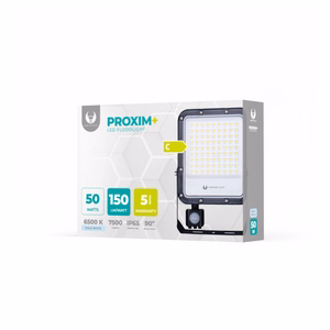Floodlight LED PROXIM+ 50W 6500K 7500lm PIR 230V IP65 Forever Light 150lm/W 5 years warranty