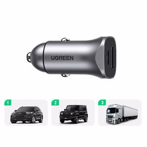 Car laadija Ugreen CD130 USB-C/USB-A 30W hall