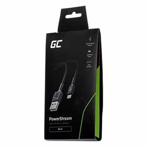 Green Cell KABGC24 Lightning kaabel 0,3 m, must