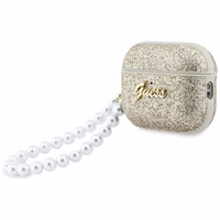 Guess Glitter Pearl Rihm Ümbris for AirPods Pro 3 - kuldne