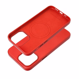 Case Leather Mag Cover (MagSafe) for iPhone 15 Pro Max red