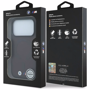 BMW M IML Frosted Metal Logo & Trims MagSafe ümbris mudelile iPhone 17 Pro / 18 Pro – bordoopunane