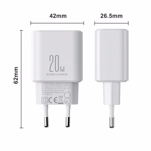 Laadija Joyroom JR-TCF05 valge 20W (1xPD 1xQC3.0) + Type-C / Lightning 100cm kaabel