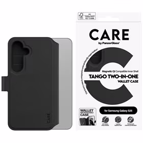 CARE by PanzerGlass Feature Tango 2in1 Wallet Ümbris jaoks Samsung Galaxy S25 - Must
