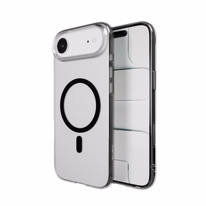 Puro Lite Mag TPU+PC Ümbris Compatible with MagSafe jaoks iPhone 17 Air - Läbipaistev with Must Ring