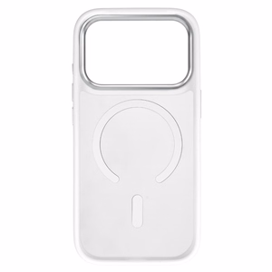 Liavec Cloudy ümbris metallist kaameraraamiga mudelile iPhone 18 Pro/17 Pro, valge (kaamera juhtnupp)
