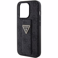 Guess Grip Stand 4G Triangle Strass ümbris jaoks iPhone 15 Pro Max - must