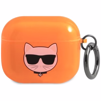 Karl Lagerfeld Choupette ümbris AirPods 3 jaoks - oranž