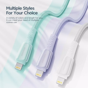 USB Cable Essager "Rain" White "Lightning" 200cm