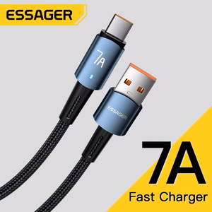 USB kaabel Essager Morning Glory sinine Type-C 200cm (kuni 7A)
