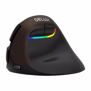 Delux M618Mini ergonoomiline hiir (kuldne, USB / Bluetooth / 2,4G)