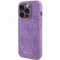 GUESS ümbris jaoks IPHONE 15 Pro GUHCP15LP4EPMU (Quilted 4G Classic) light lilla