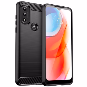 Carbon Case Flexible Cover Sleeve Motorola Moto G Play 2022 must