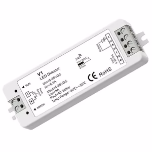 V1 kontroller, 5-36V, 1x 8A, nupudimmer