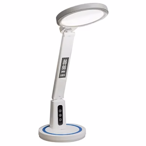Lauaarvuti lamp LED DL-02 juhtmevaba koos digitial clock valge