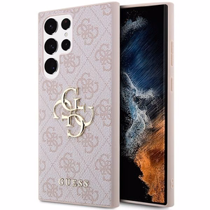 GUESS ümbris jaoks SAMSUNG S24 Ultra GUHCS24L4GMGPI (Leather 4G Metal Logo) roosa