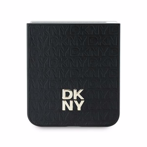 DKNY Repeat Pattern Stack Logo Ümbris jaoks Samsung Galaxy Z Flip6 - Must